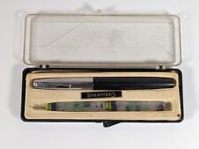 AS IS Vintage Shaeffer 's Black Plastic W/Chrome Cartridge Pen With Form P-75 picture