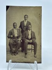 Antique Tintype Photo African American Well Dressed Black Men MAKING FIST boxer? picture