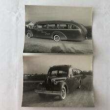 Antique Vintage Photograph of a Streamline Ford Bus Truck Lot of 2 - Denmark  picture