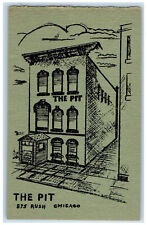 c1950's The Pit Barbeque BBQ Restaurant Chicago Illinois IL Vintage Postcard picture