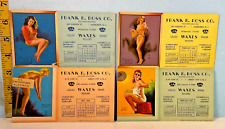 1945-47 Lot of 4 Earl Moran Pin-Up Blotter Cards Frank B. Ross Waxes picture