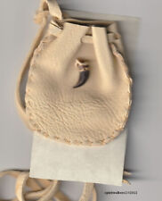 Medicine Bag, Fox Claw (Real), Deer Leather, Hand Sewn. picture