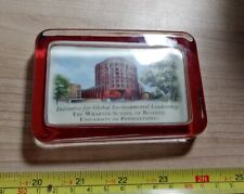 Vintage Wharton School of Business University of Pennsylvania Glass Paperweight picture