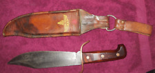 VINTAGE WESTERN USA W49 LGE COMBAT BOWIE KNIFE & SHEATH/MEDICAL STAMP ON SHEATH picture
