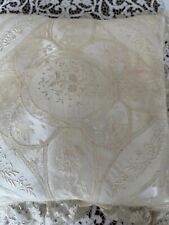 ANTIQUE HAND MADE NORMANDY LACE IVORY BOUDOIR PILLOW 14