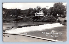 RPPC 1940'S. MILL DAM AT HAVENHURST, PINEVILLE, MO. STORE. POSTCARD. SC34 picture