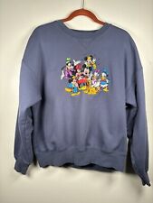 Vintage Disney Store Mickey Mouse and Friends Embroidered Sweatshirt Size Large picture