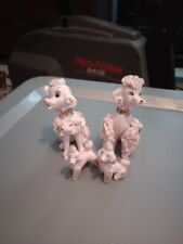 Vintage Pink Spaghetti Poodle Dogs And 2 Pups 5 