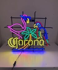 CORONA BEER SIGN NEW ORIGINAL LIGHT UP FLAMINGO ON WATER LED AUTHENTIC BAR NEW picture