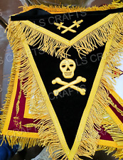 MASONIC KNIGHT TEMPLAR  APRON HAND EMBROIDERED Made in velvet picture