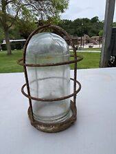 Vtg Crouse Hinds  Glass Globe and metal cage Farmhouse picture