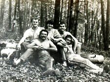 1970s Four Affectionate Handsome Men Guys Hugged Gay Int Vintage B&W Photo picture