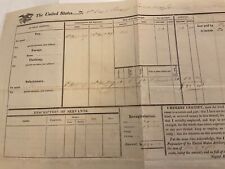 1395 FORT TRUMBULL CONNECTICUT US ARMY 1819 OFFICERS PAY ACCOUNT NOTE EAGLE picture