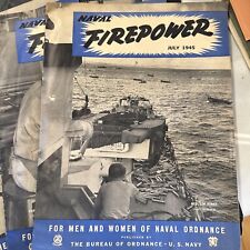 RARE Naval Firepower World War II Booklets Jul-Oct 1945 EUC picture