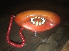 Vintage Brown Leather GENIE Telephone- AmericanTelecommunications picture