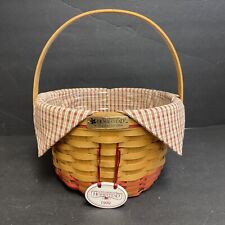 1999 LONGABERGER Homestead Basket Tie-On Bow Liner Protector ~ Good picture