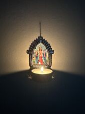 candle holder-Immaculate Heart of Our Lady-nickel plated- candle included. picture