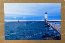 New Postcard 4x6 Frankfort North Pier Lighthouse MI picture