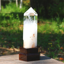 5.94LB Top Natural Clear Quartz Crystal Obelisk Reiki Heal Crystal Wand Point picture