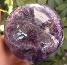1815g TOP Tumbled Banded Chevron Dream Amethyst Quartz Crystal Sphere Ball 1 picture