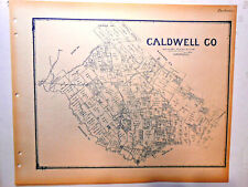 Old Caldwell County Texas Land Office Owner Map 1896 Lockhart Luling Martindale  picture