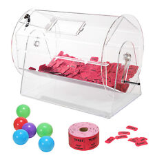 VEVOR Acrylic Raffle Drum Lottery Cage Holds 10000 Tickets or 300 Bingo Balls picture