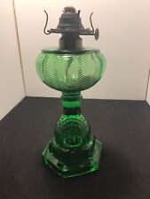 Antique Green Oil Lamp Fish Scale & Cabke Font by Datzell, Gilmore & Leighton 10 picture