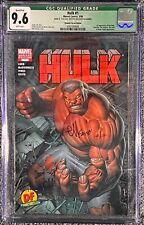 HULK #1 Dynamic Forces SIGNED ED MCGUINNESS w/ COA 1ST Red Hulk APP 2008 CGC 9.6 picture