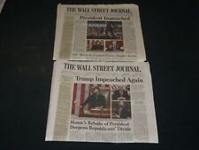 2019-2020 WALL STREET JOURNAL LOT OF 2 - DONALD TRUMP 1ST & 2ND IMPEACHMENT - 2 picture