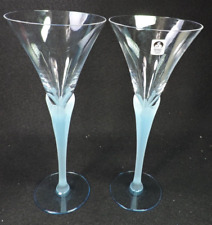 set of 2 SASAKI AEGEAN BLUE WINE GLASSES (NWT) picture