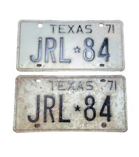 Vintage Antique Pair 1971 Texas license plates JRL-84 picture