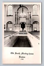 Boston MA-Massachusetts RPPC, Old South Meeting House, Vintage Postcard picture