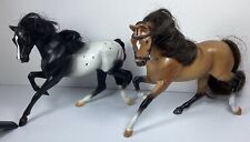 Breyer Reeves Horse Lot of 2 Black Spotted White Brown Undated READ picture