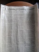 Very Rare Antique 18th Century Scottish Newspaper Edinburgh Evening Courant 1761 picture