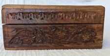 Indian 1970’s Wooden Small Hand Carved Box picture