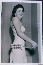 1940 Jessie Winter Demonstrates Emil Kosa Reducing Belt, L.A Ca Health Photo 6X8 picture