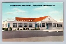 Ashtabula OH-Ohio, The Garfield Restaurant, Antique, Vintage Souvenir Postcard picture