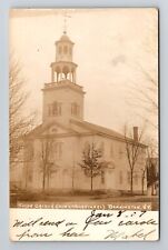 Bennington VT-Vermont RPPC First Cong. Church Real Photo c1907 Vintage Postcard picture