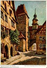 St. Mark's Tower and Fronfeste, Rothenburg, Germany Postcard picture