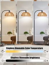 Modern Black Standing Floor Lamps with Remote Control and Stepless Dimmable Bulb picture