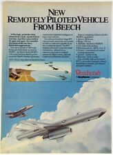 Vintage 1987 Beech BQM-126A Target Drone Aircraft Print Ad picture