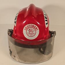 Vintage 80's Cairns & Bros 770 Red Lieutenant Fireman's Helmet W/Shield & Liner picture