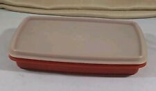 Vintage Tupperware 816-17 & 817-18 Deli Keeper Paprika Red Top & Bottom 2 PC. picture