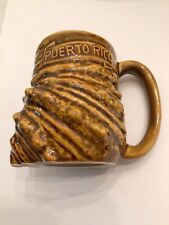 Puerto Rico Vintage Coffee Mug Brown She’ll Design 4.75” Tall picture