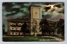 Columbus OH-Ohio, U.S Barracks, Antique Vintage Souvenir Postcard picture