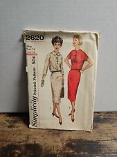 Vintage 60s SIMPLICITY Pattern 2620 Dress w/Bloused Bodice Junior 13 33
