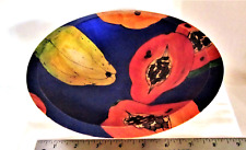 Janis Childs Papaya Hand Painted Wooden Bowl - 8 5/8