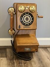 Crosby Replica Antique Wood Wall Phone Pushbutton Thomas Limited edition picture