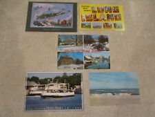 Lot of 5 Long Island NY Postcards: North Ferry, Winter Scenes, et al. Unposted picture
