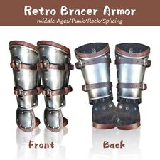 Retro Leather and Steel Vambraces Medieval Archer Knight Arm Guard picture